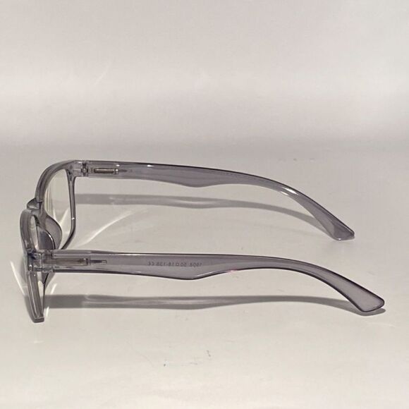 1437 Helen 2.5 Reading Glasses Thin Rectanle Bluelight Filter Grey Frames NWT - Picture 4 of 9